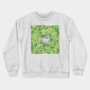 Emu Bird in Leaves Crewneck Sweatshirt